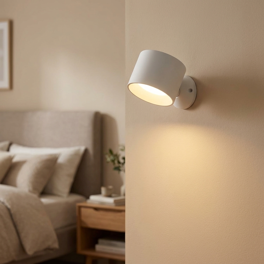 Lámpara de pared doble recargable 360°